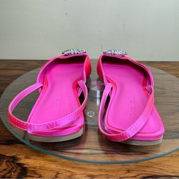 Open Edit Kendall Ornament Pointed Toe Slingback Flat - Picture 13 of 15